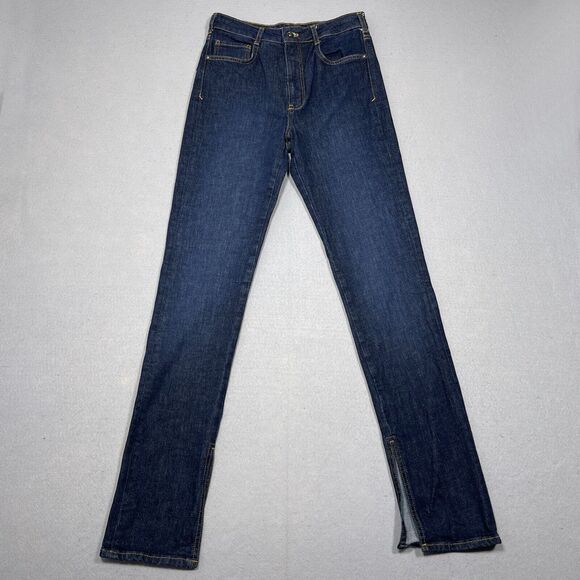 Anthropologie x Pilcro Jeans Women 27 The Split High-Rise Straight Dark Wash - Picture 1 of 14